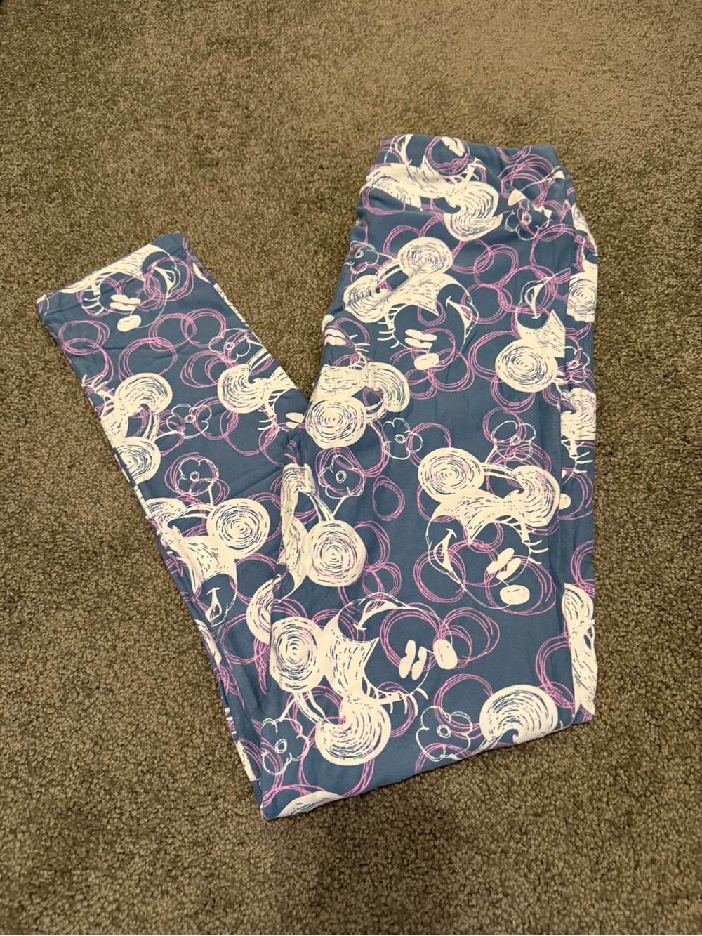 Sketch Minnie Head Full Length Leggings